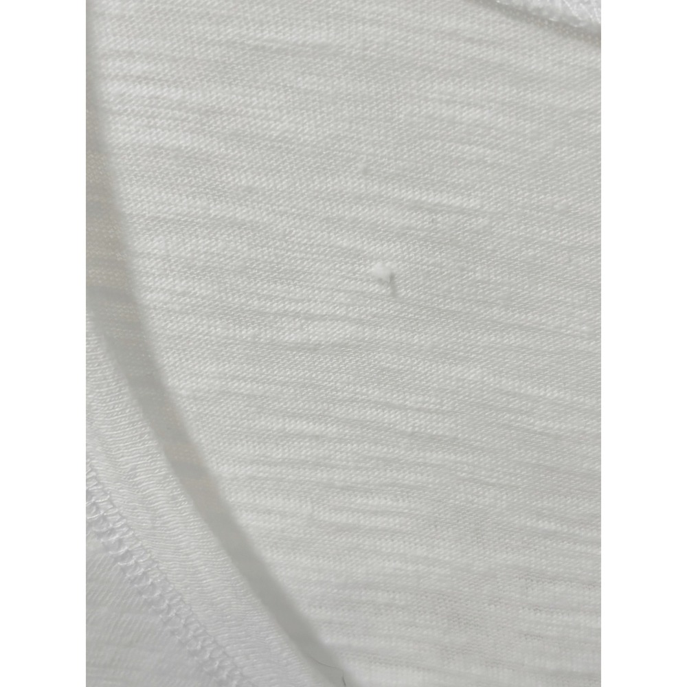 Faherty - Women’s White Long Sleeve Slub Henley Top V-Neck Size Large - Picture 7 of 7